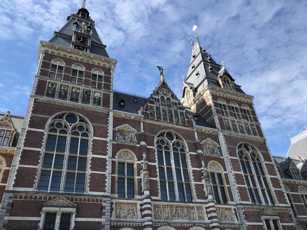 Rijksmuseum on Museumplein in Amsterdam